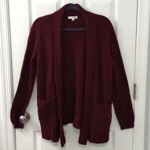 Sonoma Cranberry Purple Soft Cozy Grandma Cardigan Sweater Size M